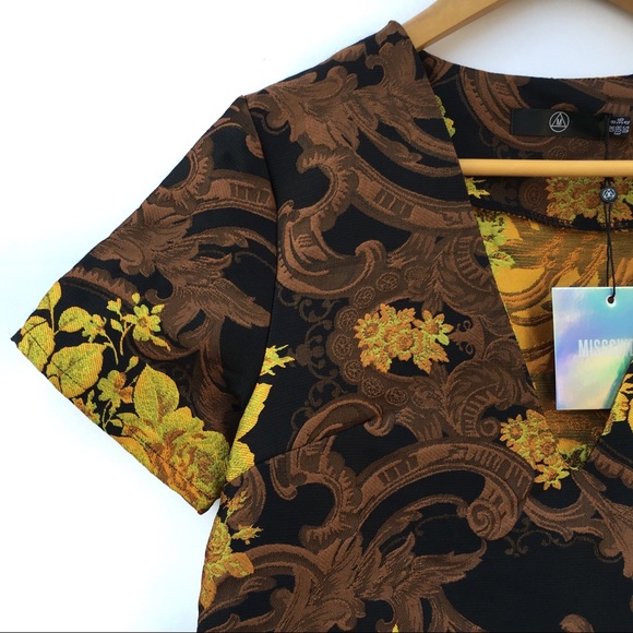 ASOS Missguided Brocade Baroque Mini Shift Dress - Picture 4 of 6